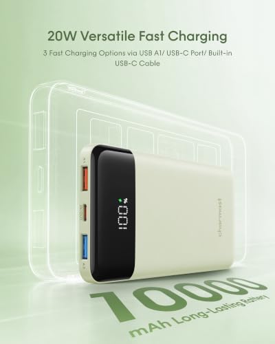 charmast Portable Charger,Fast Charging Power Bank - color: Mgreen