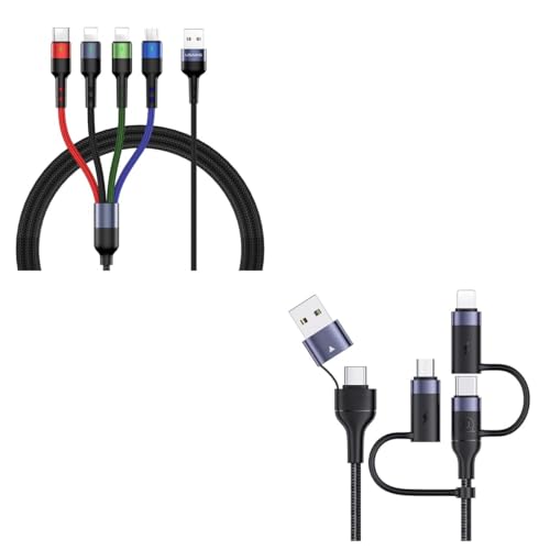 Multi Charging Cable 2Pack 4FT 4 in 1+ PD 60W USB C Multi Fast Charging Cable