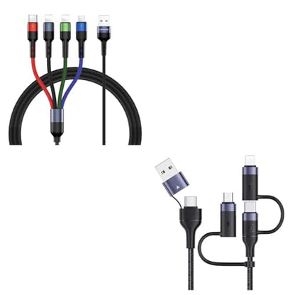 Multi Charging Cable 2Pack 4FT 4 in 1+ PD 60W USB C Multi Fast Charging Cable