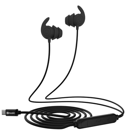 Hmusic USB C Wired Sleep Earbuds, 2g Lightweight Earphones for Side Sleeper - color: Black, size: USB-C