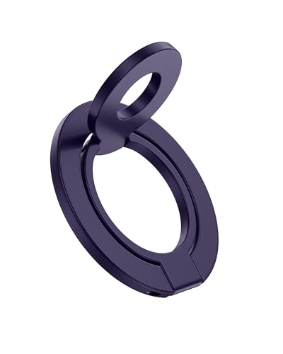 Magnetic Phone Ring Holder Grip, Foldable MagSafe Grip Stand for iPhone 17e - color: Purple