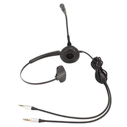 Corded Phone Headset with Noise Clation, Single Ear Headphone for Customer Service, Multimedia Hing, Use, Plug and Play with 330 Degree Rotatable Ear Plate