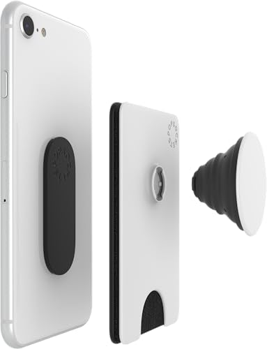 PopSockets Adhesive Phone Wallet with Grip- White - color: White Black, style: Adhesive