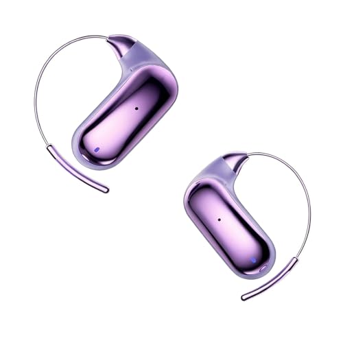 Xmenha Open Over Ear Earbuds Wireless Bluetooth Open Ear Headphones - color: Purple