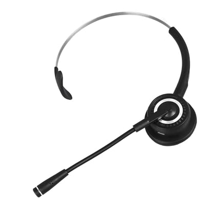 FILFEEL Single Ear Telephone Headset with Noise Cancelling Mic, Lightweight Comfortable Wired Headphone for Customer Service Call Center Online Classes Business Office Work fit Standard