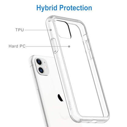 JETech Case for iPhone 11, Anti-Yellowing, Clear | Shockproof Protection, Scratch Resistant Hard PC Back, Durable Transparent TPU Bumper - color: Clear