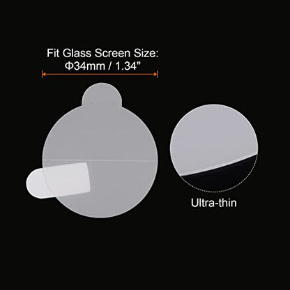HARFINGTON 5pcs Watch Glass Screen Protectors 34mm Soft TPU Anti-scratch HD Clear High Definition Round Smartwatch Screen Protection Film (for Flat Screen) - size: 34mm