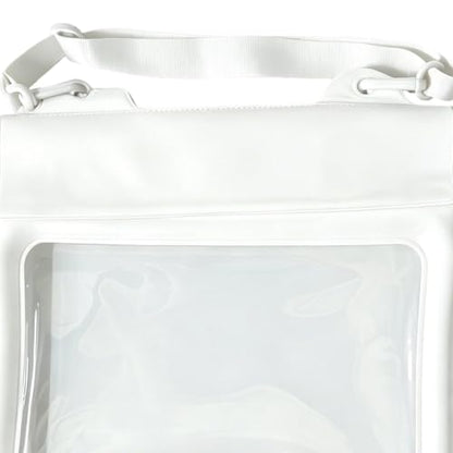 PVC Waterproof Shoulder Bag - Touchscreen Phone Case Pouch | | Clear Dry Bag with Adjustable Strap - Underwater Photography Ready - Portable Organizer for Phone, Lipstick, Earphone & Bea - color: White