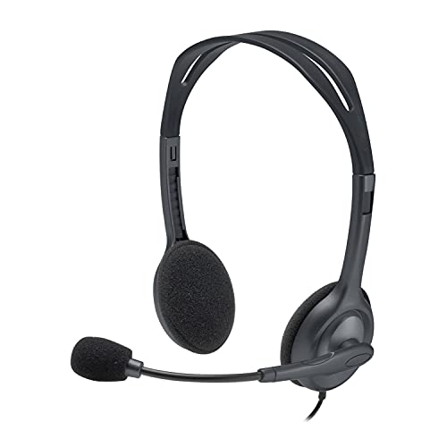 Logitech H111 Stereo Headset with 3.5 mm Audio Jack - Black