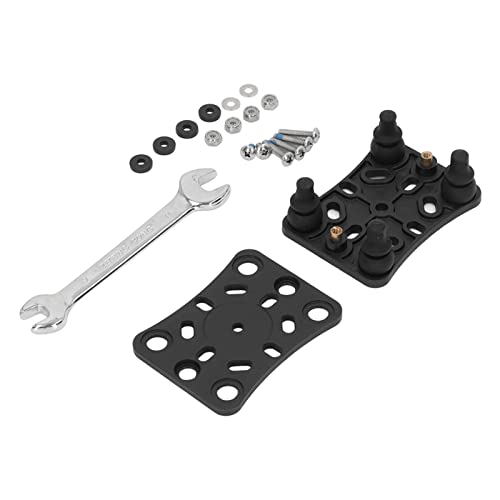 Motorcycle Mobile Phone Holder Shock Absorber, Wireless Phone Bracket with Vibration Buffer, Heavy - Duty Black Mount for ATV UTV, Includes Stainless Steel Hardware Kit