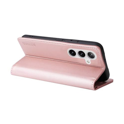 Compatible with Samsung Galaxy S24 Wallet Case PU Leather Flip Folio Case with Card Holder Magnetic Closure Shockproof Protective Phone Cover Rose Gold - color: Rose Gold, size: Samsung S24