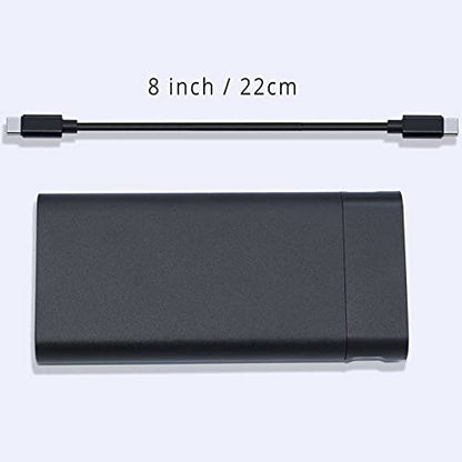 USB C to USB C Cable Short, 8 inch(20cm), 3 Packs, 60W Fast Charging - color: black, size: 6 inch