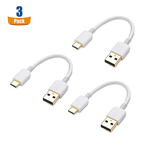 Cable Matters 3-Pack USB to USB C Charging Cable, 6 Inches/15cm, White - color: White, size: 0.5 Feet