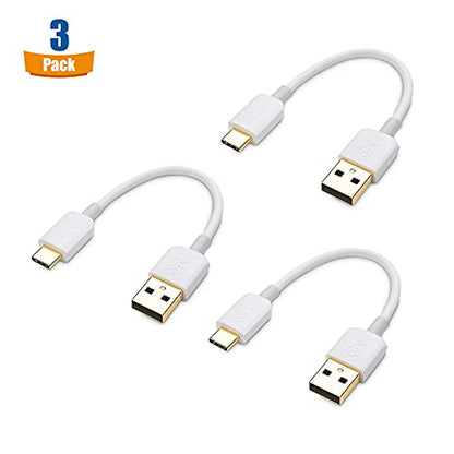 Cable Matters 3-Pack USB to USB C Charging Cable, 6 Inches/15cm, White - color: White, size: 0.5 Feet
