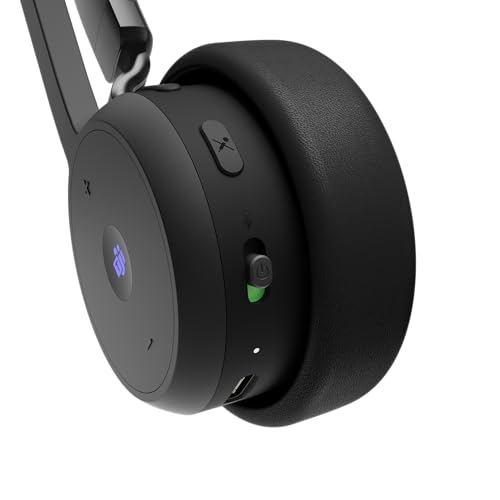 Lenovo Wireless VoIP Headset Teams Certified, Noise-Canceling Mic, Bluetooth 5.3 Multipoint, USB-A Receiver, 31-Hour Talk & 60-Hour Playback, Lightweight Over-Ear Design, Replaceable Earcups - style: Wireless - ENC (Teams)