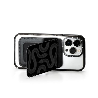 CASETiFY Snappy Card Holder Stand Compatible with Magsafe - Black Kingsnake - color: Black Kingsnake