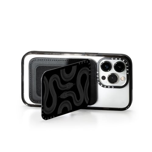 CASETiFY Snappy Card Holder Stand Compatible with Magsafe - Black Kingsnake - color: Black Kingsnake