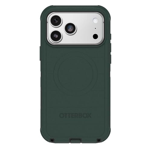 OtterBox iPhone 17 Pro (Only) - Defender Series Case - Roasted Cashew Mist (Green & Black) - Snaps on MagSafe - Tough - Rugged & Durable - color: Roasted Cashew Mist (Green & Black), style: iPhone 17 Pro
