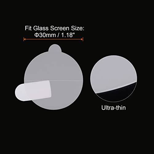 HARFINGTON 5pcs Watch Glass Screen Protectors 30mm Soft TPU Anti-scratch HD Clear High Definition Round Smartwatch Screen Protection Film (for Flat Screen) - size: 30mm
