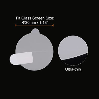 HARFINGTON 5pcs Watch Glass Screen Protectors 30mm Soft TPU Anti-scratch HD Clear High Definition Round Smartwatch Screen Protection Film (for Flat Screen) - size: 30mm