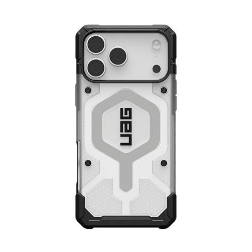 URBAN ARMOR GEAR UAG Designed for iPhone 17 Pro Max Case Pathfinder Clear - Compatible with MagSafe Military Grade Protective Cover, Ice/Silver - color: Pathfinder Clear - Ice/Silver