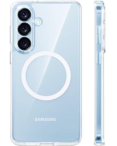 TORRAS Magnetic Shockproof for Samsung Galaxy S26 Case, [Non-Yellowing] [Fit for MagSafe] [12FT Military-Grade Protection] Transparent Protective Slim Case for Samsung S26 Case, Diamond Clear - color: Clear, size: S26 6.3"