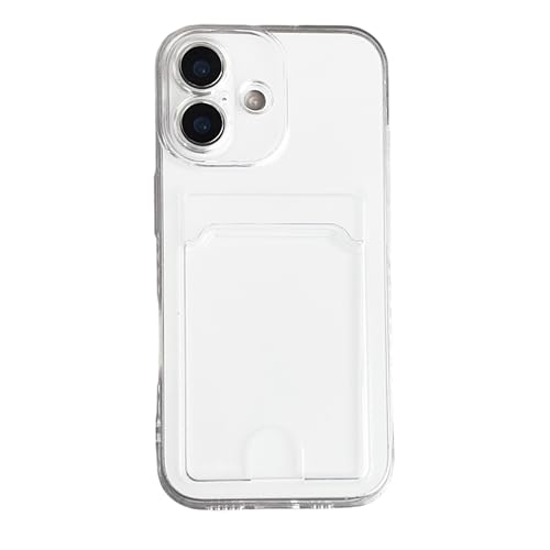 Lunivop Compatible with iPhone 17 Case Clear Wallet Card Holder TPU Slim Soft Shockproof Anti-Yellowing Anti-Scratch Transparent Phone Case (for 17 6.3 '' Clear) - size: for iPhone 17