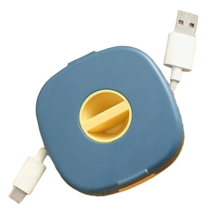 Charging Cable Organizer 2 in 1 Wire Holder with Phone Stand - color: Blue