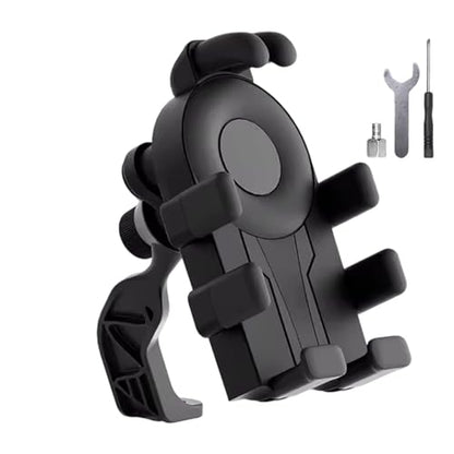 Motorcycle Phone Holder with Vibrations Dampener Nonslip Mount Handlebar Cellphone Mount - color: Black rear view mirr