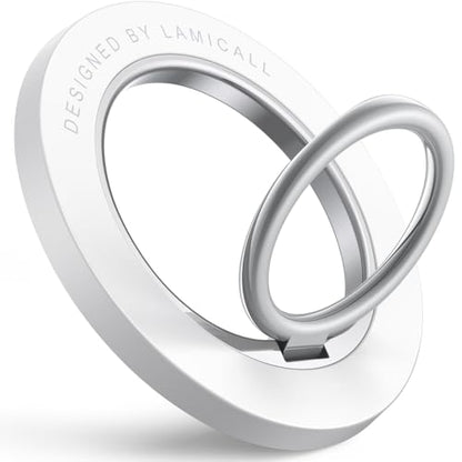 Lamicall Magnetic Phone Grip for MagSafe Accessories, Strong Magnet Ring - color: Pure White