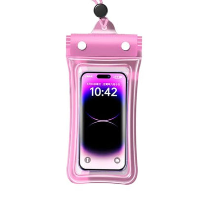Waterproof Phone Pouch, Floatable Waterproof Phone Pouch with Touchscreen, Universal Cellphone Case, Underwater Photography for Swimming Rafting Diving (Pink, 26x11cm) - color: Pink