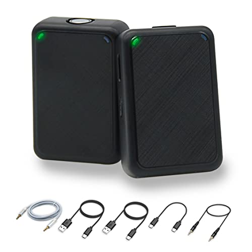 Wireless Lavalier Microphone, Wireless Lav Mic System with Transmitter&Receiver for Iphone, Android Phone, DSLR cameras, Camcorder, Clip on Lapel Microphone Kit for Recording, Vlog, Youtube.
