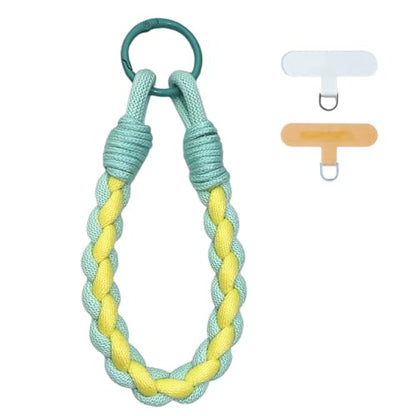 KIMAGIC Korean Dopamine Phone Wrist Strap - Handmade Thickened Phone Lanyard, Anti-Drop Hands-Free Charm - color: 02 Macaron Yellow
