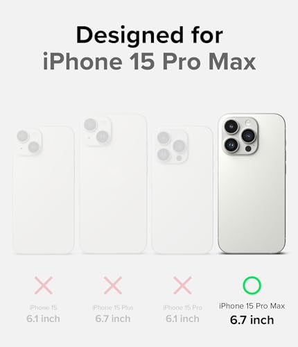 Ringke Onyx for iPhone 15 Pro Max Case, [Feels Good in The Hand] Oil & Dirt Resistant, Individual Lens Covers for Cameras, Non-Slip Enhanced Grip Lightweight Cover - Black | Anti-Fingerprint Texture, Slim & Lightweight Design, Non-Slip Side Pattern for Se