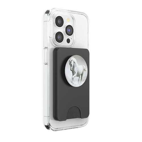 White Horse Pop Socket Grip Stand PopSockets PopWallet for MagSafe - style: Magnetic PopWallet