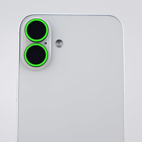 BONVAN for iPhone 17 Camera Lens Protector Glow in the Dark Tempered Glass Screen Accessories Luminous Lens Cover (2PCS) (Green) - color: Green