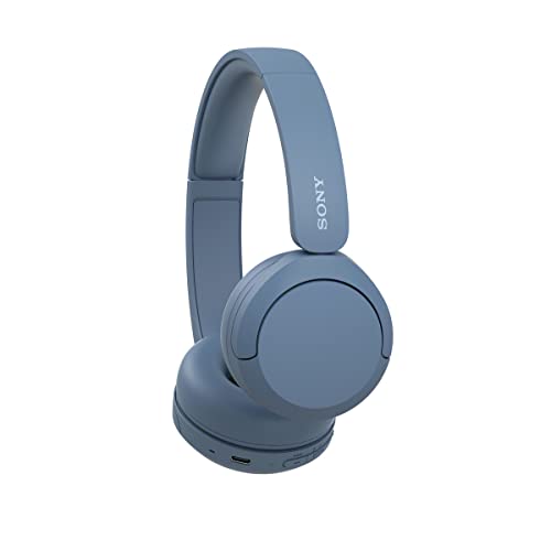 Sony WH-CH520 Wireless On-Ear Bluetooth Headphones with Microphone, Blue - color: Blue