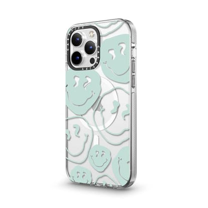 CASETiFY for iPhone 13 Pro Max Case - Impact Clear Compatible with MagSafe | Not Yellowing | 6.6 ft. 3x Military Grade Drop Protection | Aqua Smile Transparent | Clear - color: Aqua Smile Transparent, size: Iphone 13 Pro Max (6.7")