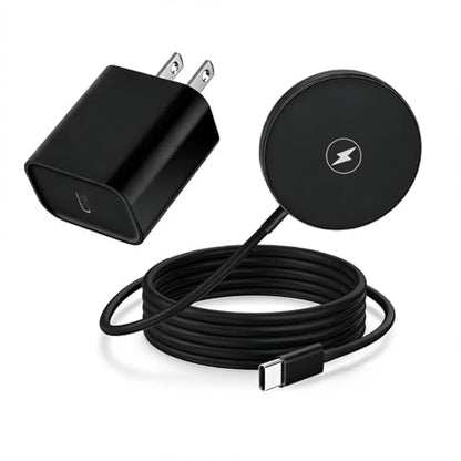 [Apple MFi Certified] iPhone Magnetic Wireless Charger 15W 6FT Mag-Safe Charging Pad with USB C Fast Wall Charger Block for iPhone 17 Pro Max/Air/16 Pro/16 Plus/15/14/13/12/AirPods Pro 3/2(Black)