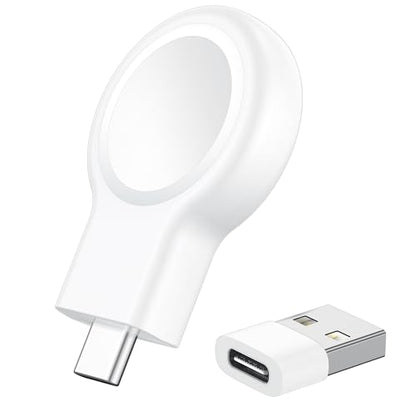for Apple Watch Charger, Dual-Port Magnetic Portable iWatch Charger - color: AA-White