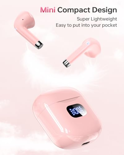 KTGEE Wireless Earbuds Bluetooth 5.3 Ear Buds Headphones, 40Hrs Playback - color: Z-Pink