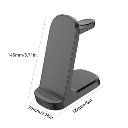 Multifunction Phone Earphone Watch Charging Stand 15W Charging Docking Station Foldable Triple Chargers