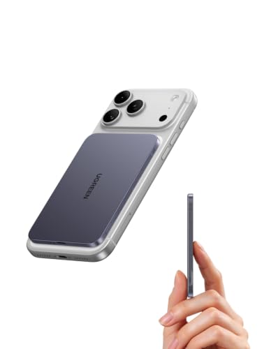 UGREEN Magflow Air Slim Magsafe Power Bank Qi2 15W Portable Charger 5000mAh - color: Grey
