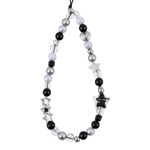 2PCS Beaded Camera Wrist Strap, Cool Black Star Phone Lanyard