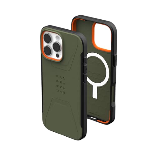 URBAN ARMOR GEAR UAG Designed for iPhone 16 Pro Max Case 6.9" Civilian - Compatible with MagSafe Charging Rugged Slim Sleek Shockproof Anti-Slip Military Grade Protective Cover, Olive Drab - color: Civilian - Olive Drab