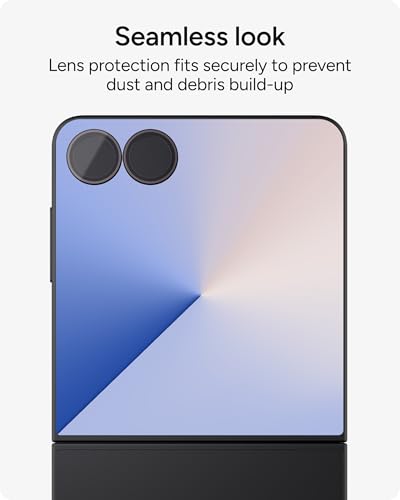 ZAGG Glass Elite Anti-Reflective Samsung Galaxy Z Flip7 Camera Lens Protector – Anti-Glare Technology, Maximum Impact & Scratch Resistance, InvisibleShield, Smudge-Free Surface, Recycled Materials - color: Black, size: Samsung Galaxy Z Flip7