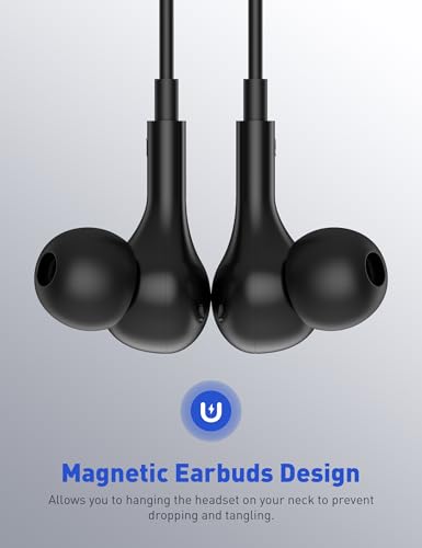 iMangoo Wired Earbuds 3.5mm Jack School Airplane Travel Headphones Black - color: Black