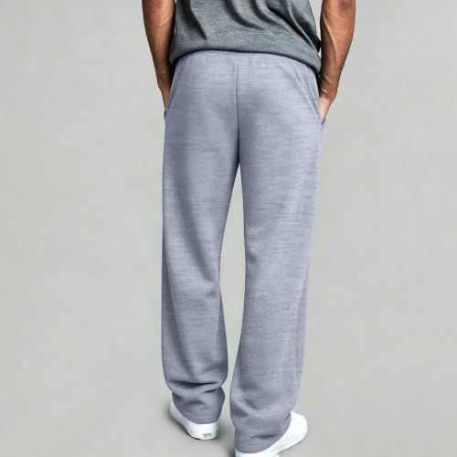 Baggy Sweat Pants for Mens Drawstring Lightweight Sweatpants with Pockets - color: Z003- Light Gray, size: Small