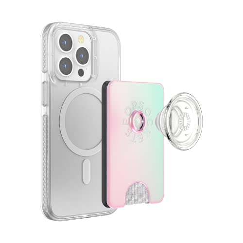 PopSockets Phone Wallet for MagSafe with Grip- Mermaid Pink - color: Mermaid Pink, style: MagSafe