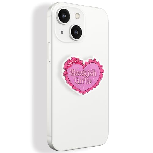 Cute Bookish Girlie Expandable Collapsible Grip, for with Kindle E-Readers, iPhones and Smartphones,Rotating Folding Elastic Base, A Gift for Book Lover - color: Bookish Girlie